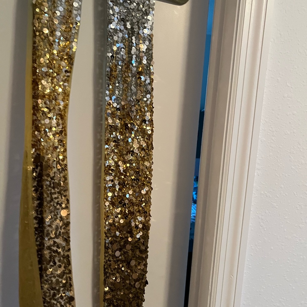 Juicy Couture Silver And Gold Sequined Skarf